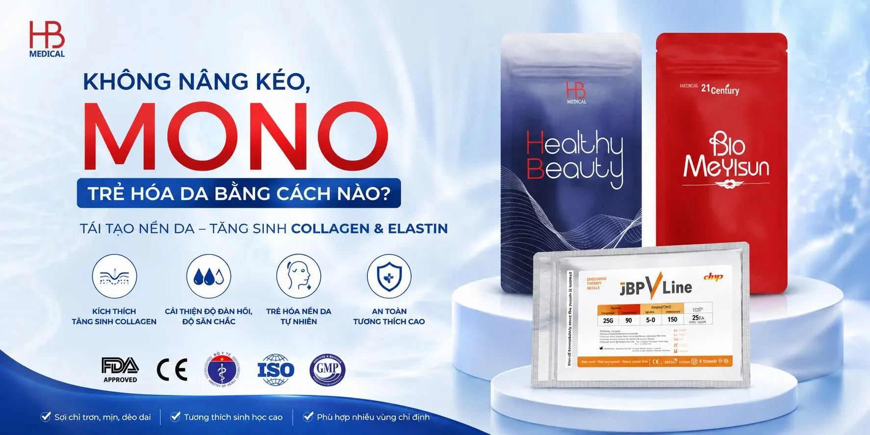 Chỉ Mono trong căng chỉ trẻ hóa da